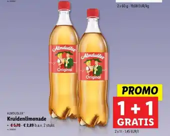 Lidl Almdudler kruidenlimonade aanbieding