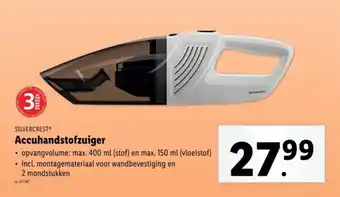 Lidl Silvercrest accuhandstofzuiger aanbieding