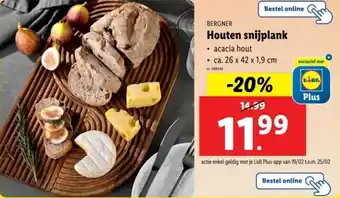 Lidl Bergner houten snijplank aanbieding