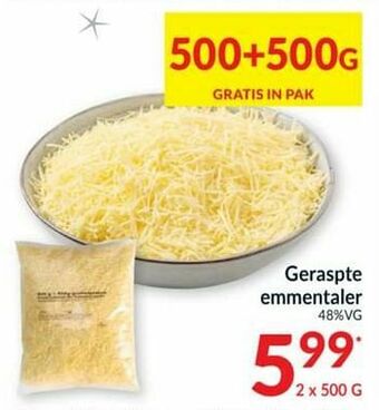Intermarché Geraspte emmentaler aanbieding