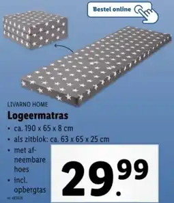 Lidl Livarno home logeermatras aanbieding