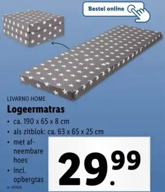 Lidl Livarno home logeermatras aanbieding