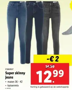 Lidl Esmara super skinny jeans aanbieding