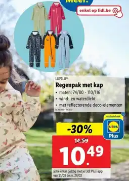 Lidl Lupilu regenpak met kap aanbieding