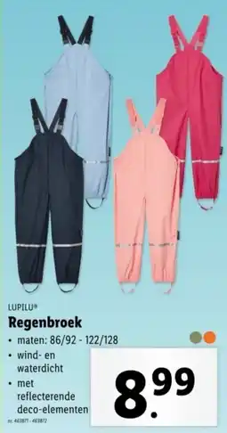 Lidl Lupilu regenbroek aanbieding