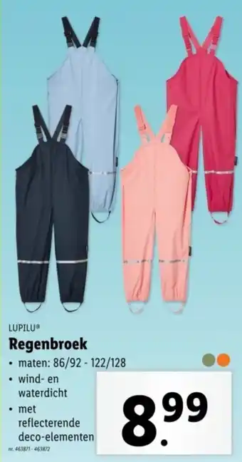 Lidl Lupilu regenbroek aanbieding