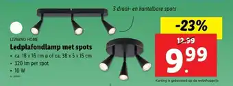 Lidl Livarno home ledplafondlamp met spots aanbieding