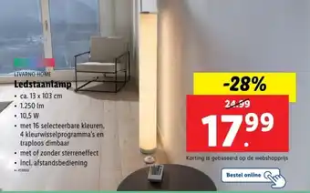 Lidl Livarno home ledstaanlamp aanbieding