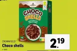 Lidl Crownfield choco shells aanbieding