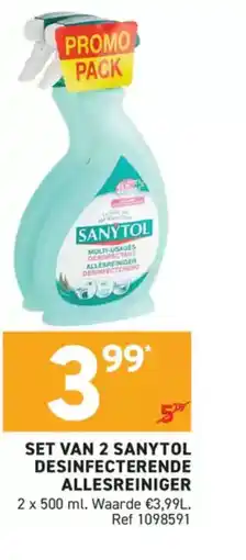 Trafic Set van 2 sanytol desinfecterende allesreiniger aanbieding