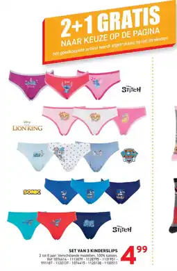 Trafic Set van 3 kinderslips aanbieding