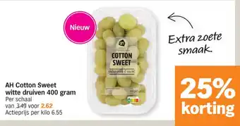 Albert Heijn AH Cotton Sweet witte druiven aanbieding