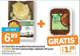 Albert Heijn AH Gesneden verspakket bloemkoolschotel aanbieding