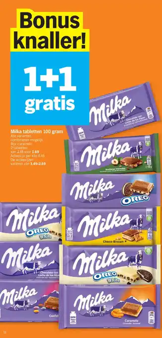 Albert Heijn Milka tabletten aanbieding