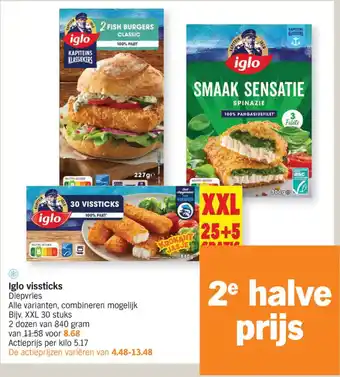 Albert Heijn Iglo vissticks aanbieding