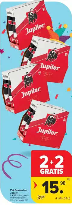 Carrefour Pak fl essen bier Jupiler aanbieding