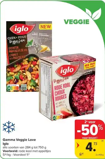 Carrefour Gamma Veggie Love Iglo aanbieding