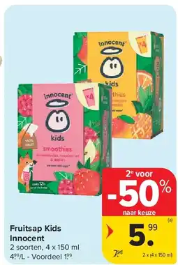 Carrefour Fruitsap Kids Innocent aanbieding