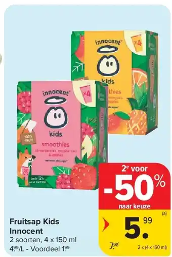 Carrefour Fruitsap Kids Innocent aanbieding