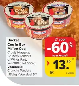 Carrefour Bucket Coq in Box Maître Coq aanbieding