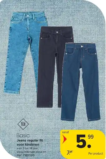 Carrefour Jeans regular fi t voor kinderen aanbieding