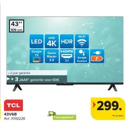 Carrefour TCL 43V6B 4K TV aanbieding