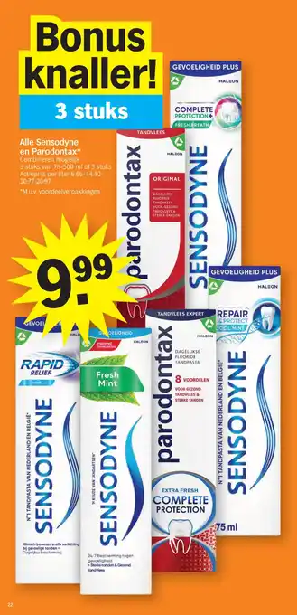 Albert Heijn Alle Sensodyne en Parodontax aanbieding