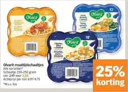 Albert Heijn Olvarit maaltijdschaaltjes aanbieding