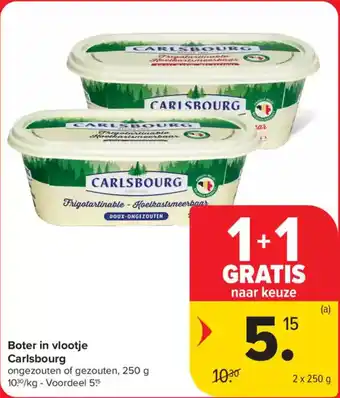 Carrefour Market Boter in vlootje Carlsbourg aanbieding