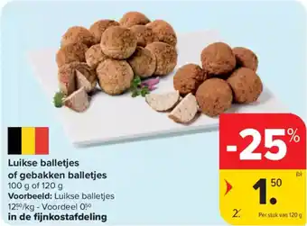 Carrefour Market Luikse balletjes of gebakken balletjes aanbieding