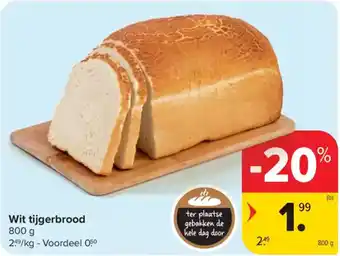 Carrefour Market Wit tijgerbrood aanbieding