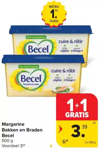 Carrefour Market Margarine Bakken en Braden Becel aanbieding