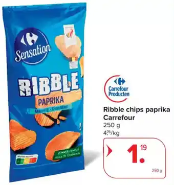 Carrefour Market Ribble chips paprika Carrefour aanbieding