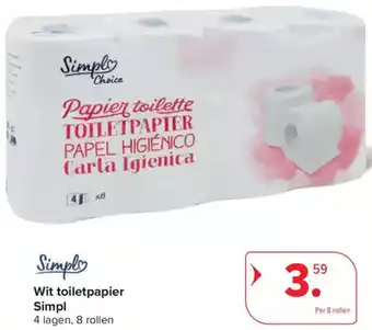 Carrefour Market Wit toiletpapier Simpl aanbieding