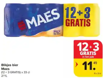 Carrefour Market Blikjes bier Maes aanbieding