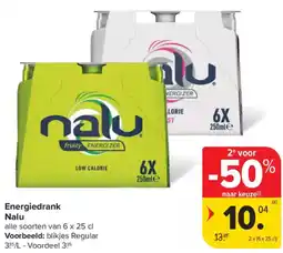 Carrefour Market Energiedrank Nalu aanbieding