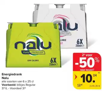 Carrefour Market Energiedrank Nalu aanbieding