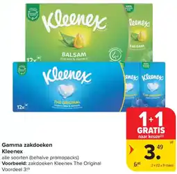 Carrefour Market Gamma zakdoeken Kleenex aanbieding