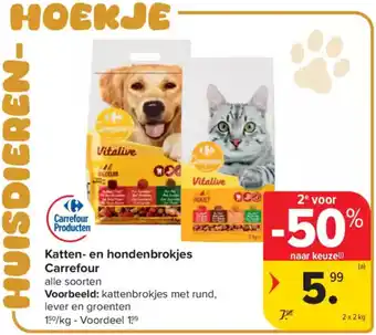 Carrefour Market Katten en hondenbrokjes Carrefour aanbieding