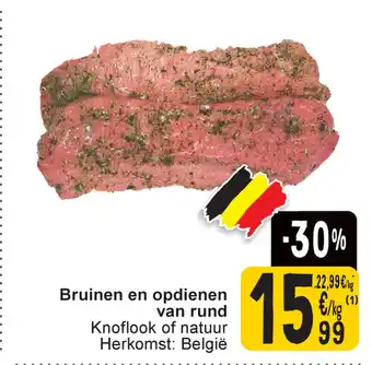 Cora Bruinen en opdienen van rund aanbieding