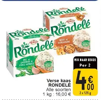 Cora Verse kaas RONDELÉ aanbieding