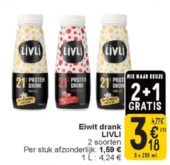 Cora Eiwit drank LIVLI aanbieding