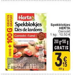 Cora Spekblokjes HERTA aanbieding