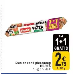 Cora Dun en rond pizzadeeg HERTA aanbieding