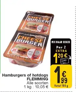 Cora Hamburgers of hotdogs FLEMMING aanbieding