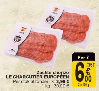 Cora Zachte chorizo LE CHARCUTIER EUROPÉEN aanbieding