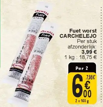 Cora Fuet worst CARCHELEJO aanbieding