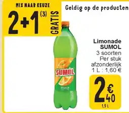 Cora Limonade SUMOL aanbieding