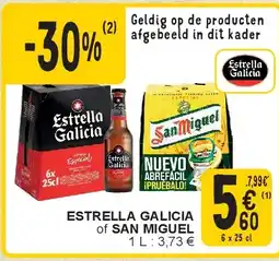 Cora ESTRELLA GALICIA of SAN MIGUEL aanbieding