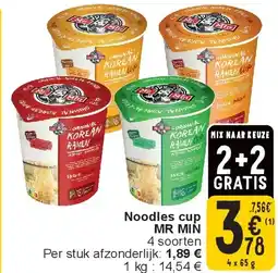 Cora Noodles cup MR MIN aanbieding